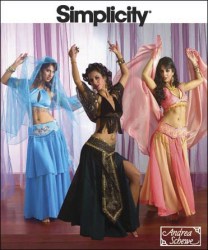 2941 SIMPLICITY BELLY DANCER BRA, TOP, SKIRT, WRAP, SHRUG PATTERN 6-20